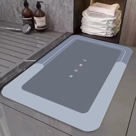 Поставка с фабрики, изготовленный на заказ суперабсорбент, быстросохнущий мягкий диатомитовый коврик для ног, нескользящие экологически чистые коврики для ванной из диатомита