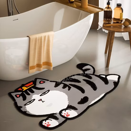 Нескользящие водопоглощающие коврики на заказ, резиновые дверные коврики, диатомовая грязь, набор напольных ковриков для ванной комнаты, противоскользящий диатомитовый коврик для ванной