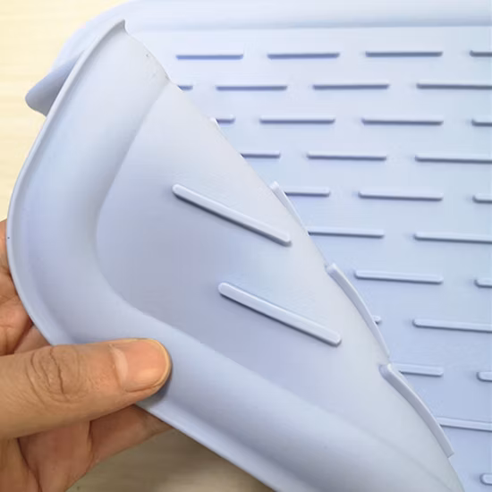 Силиконовый коврик для сушки посуды, нескользящий коврик для сушки посуды, коврик для сушки быстрой раковины для кухни